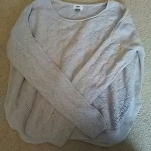 Gray Dolphin Hem Knit Sweater